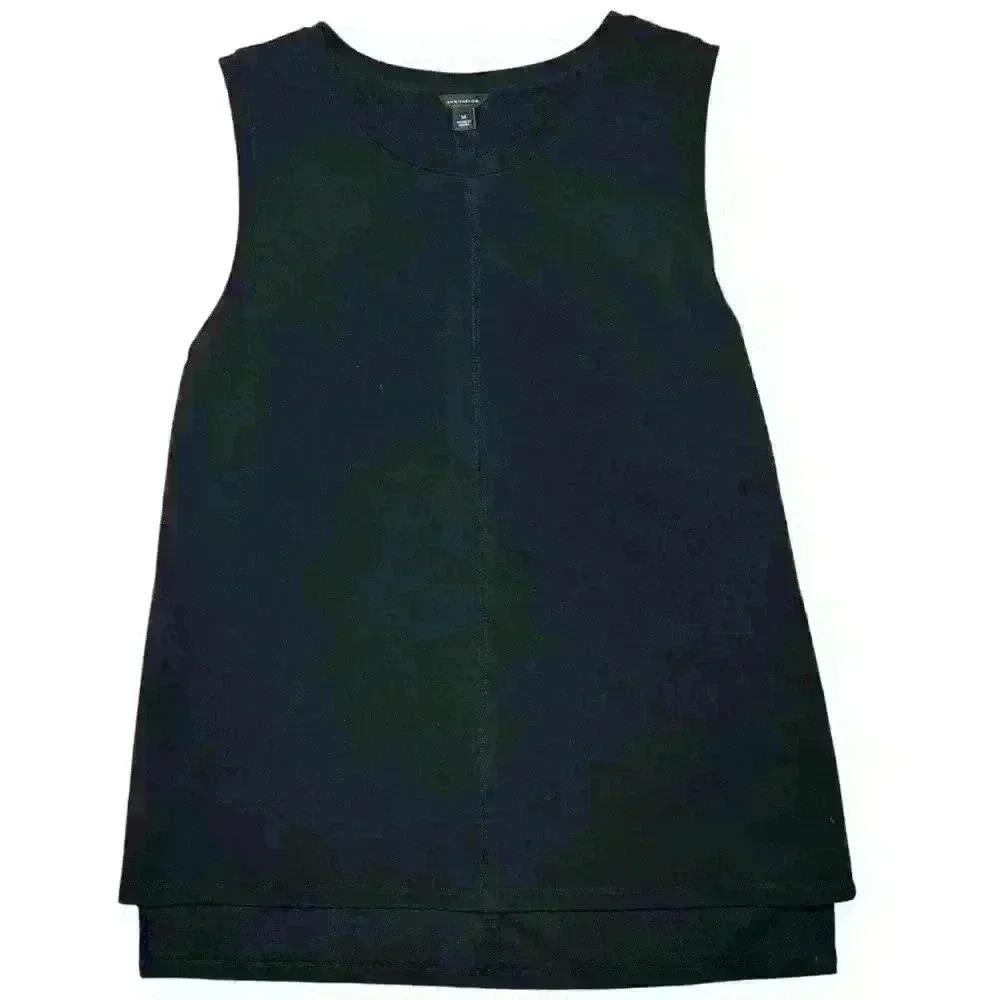 Ann Taylor Side Zipper Sleeveless Blouse Size M